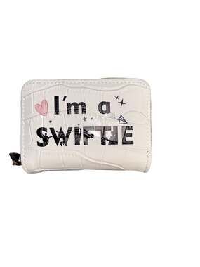 I'm a SWIFTIE Crocodile Pattern Double Zipper Accordion Card Holder Wallet